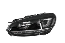 Carica l&#39;immagine nel visualizzatore di Gallery, Headlights suitable for VW Golf 6 VI (2008-2013) Golf 7 3D LED DRL U-Design LED Flowing Turning Light Chrome