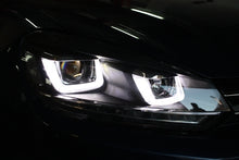 Load image into Gallery viewer, Headlights suitable for VW Golf 6 VI (2008-2013) Golf 7 3D LED DRL U-Design LED Flowing Turning Light Chrome