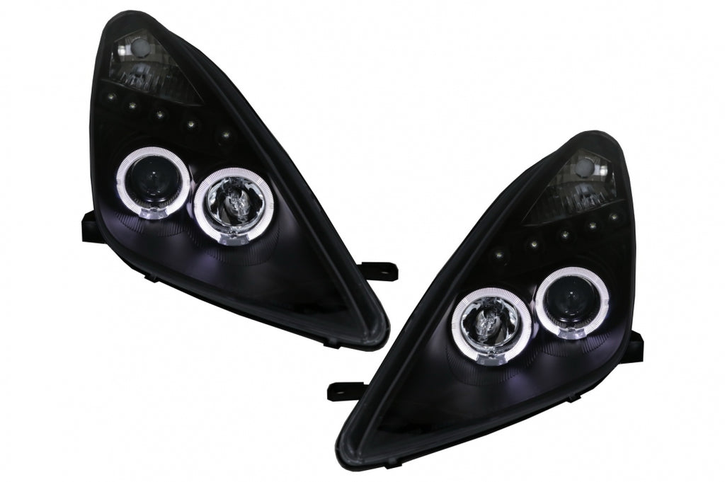 LED DRL Headlights suitable for Toyota Celica T23 (1999-2005) Angel Eyes Black