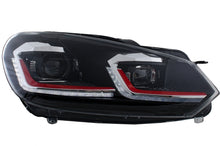 Carica l&#39;immagine nel visualizzatore di Gallery, LED Headlights suitable for VW Golf 6 VI (2008-2013) With Facelift G7.5 GTI Look Red Flowing Dynamic Sequential Turning Lights LHD