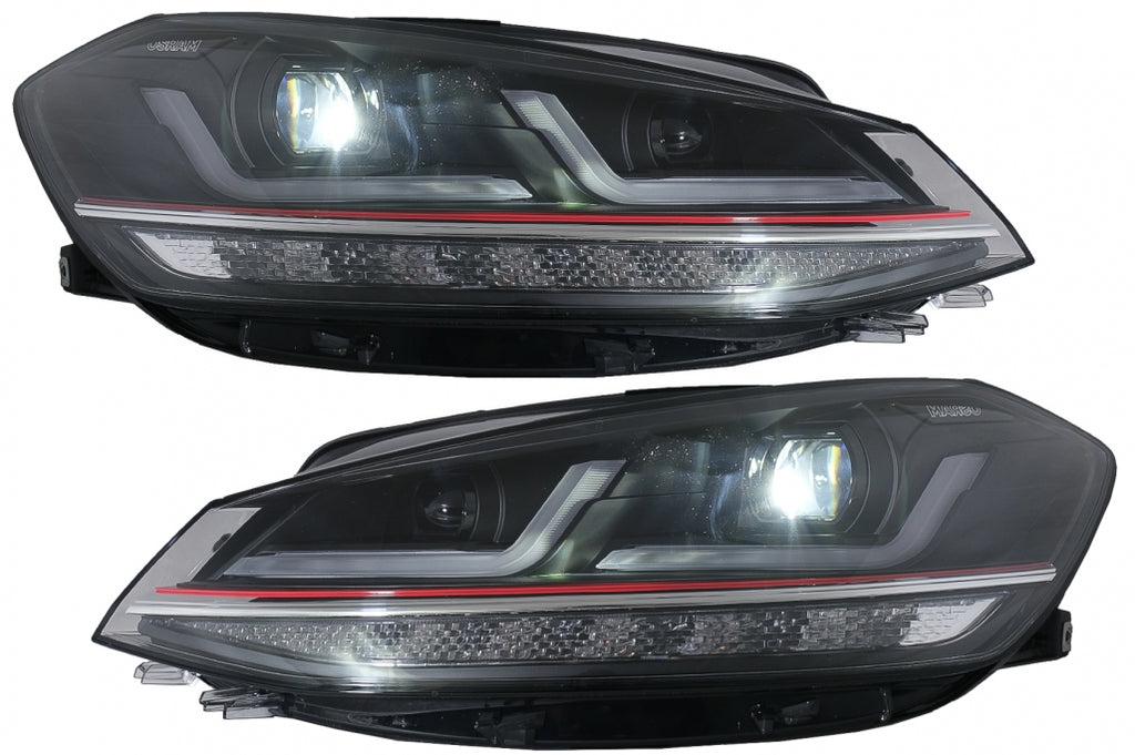 Osram Full LED Headlights LEDriving suitable for VW Golf 7.5 Facelift (2017-2020) GTI Look upgrade for Halogen with Dynamic Sequential Turning Lights