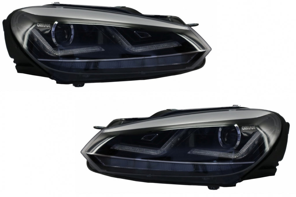 Osram Xenon Upgrade Headlights LEDriving suitable for VW Golf 6 VI (2008-2012) Chrome LED Dynamic Sequential Turning Lights