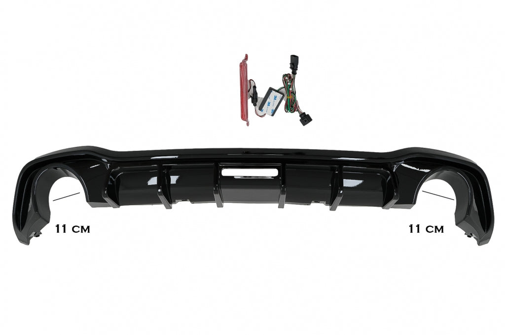 Rear Bumper Diffuser suitable for VW Golf 8 Hatchback Mk8 MQB (2020-Up) Piano Black