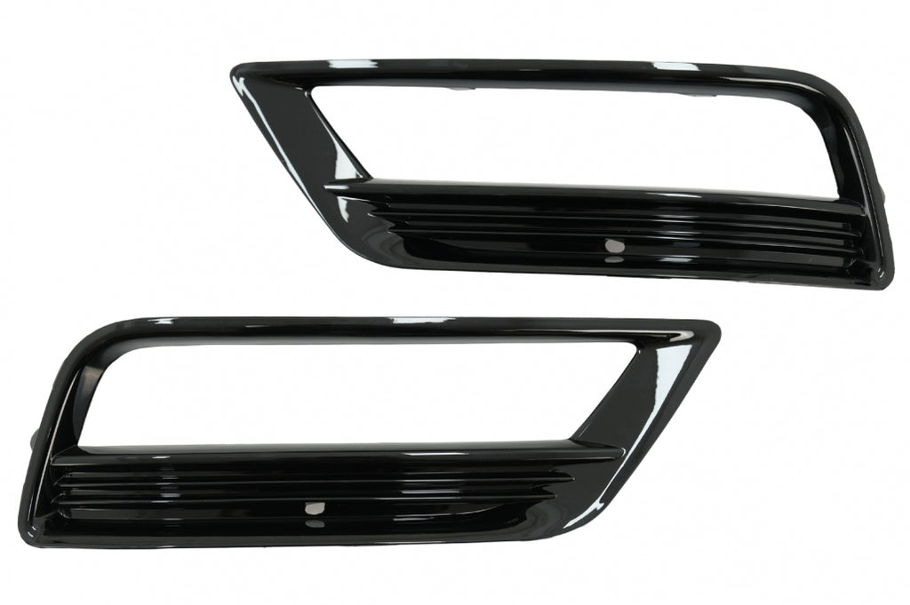 Side Grilles Front Bumper suitable for VW Golf VII 7 (2013-2017) R-Line Design Piano Black