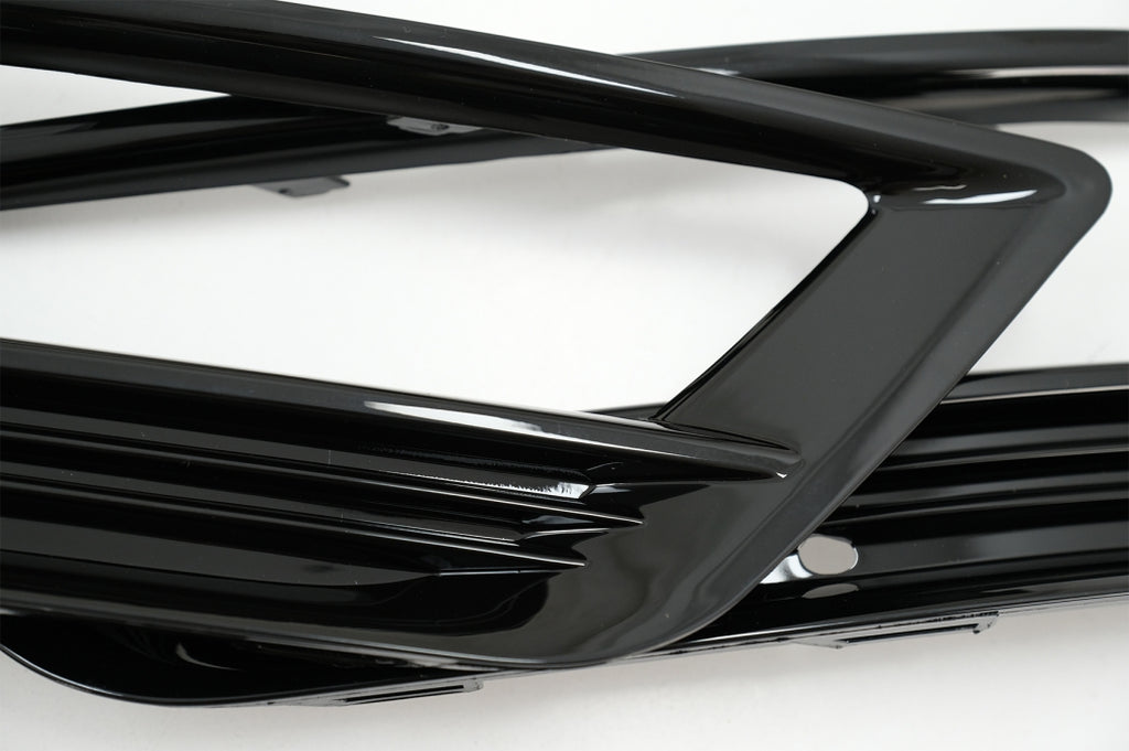 Side Grilles Front Bumper suitable for VW Golf VII 7 (2013-2017) R-Line Design Piano Black