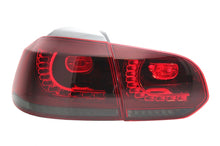 Carica l&#39;immagine nel visualizzatore di Gallery, Taillights Full LED suitable for VW Golf 6 VI (2008-2013) R20 Design Red Cherry with Sequential Dynamic Turning Lights (LHD and RHD)