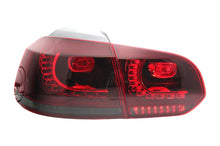 Carica l&#39;immagine nel visualizzatore di Gallery, Taillights Full LED suitable for VW Golf 6 VI (2008-2013) R20 Design Red Cherry with Sequential Dynamic Turning Lights (LHD and RHD)