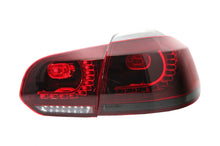 Carica l&#39;immagine nel visualizzatore di Gallery, Taillights Full LED suitable for VW Golf 6 VI (2008-2013) R20 Design Red Cherry with Sequential Dynamic Turning Lights (LHD and RHD)