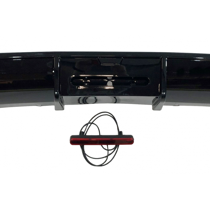 Rear Diffuser Volkswagen Golf 7.5 Look TCR Glossy Black Red Light