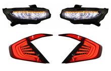 Carica l&#39;immagine nel visualizzatore di Gallery, Assembly Headlights and Taillights suitable for HONDA Civic MK10 (FC/FK) 2016+Limousine Full LED Sequential Dynamic Turning Lights Red/Smoke