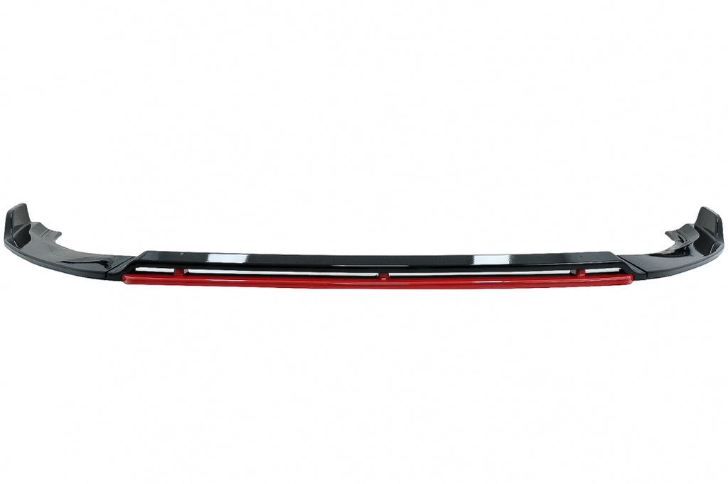 Front Bumper Lip Extension Spoiler suitable for VW Golf 7.5 Facelift (2017-2020) Glossy Black / Red