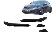 Carica l&#39;immagine nel visualizzatore di Gallery, Front Bumper Side Fins Flaps suitable for VW Golf 7.5 5G R Hatchback (2017-2020) Piano Black