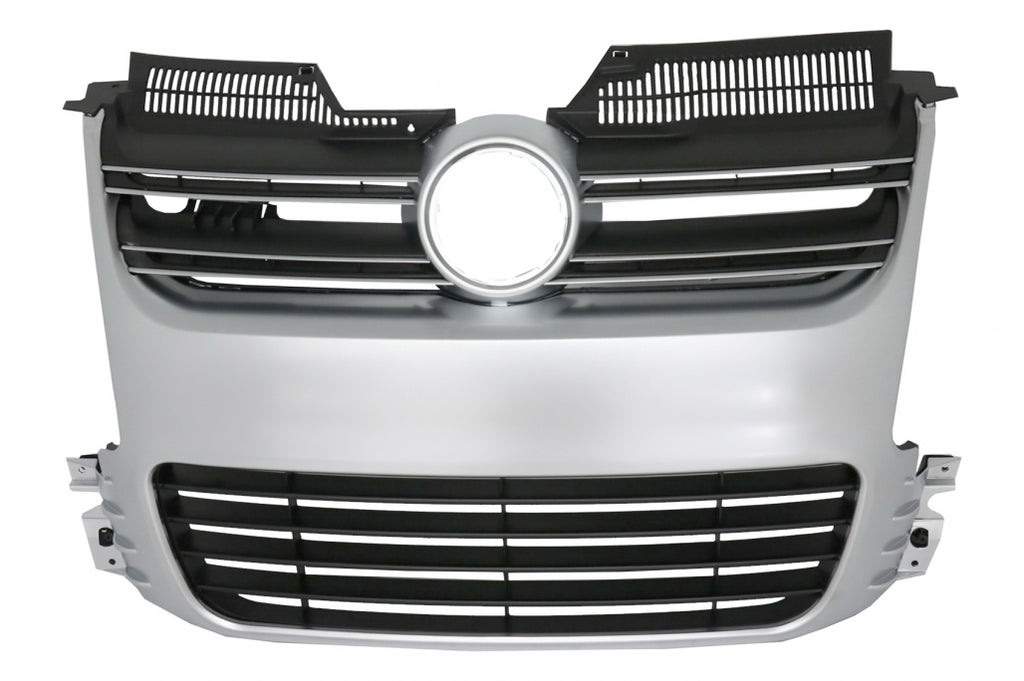 Front Grille suitable for VW Golf 5 V (2003-2007) R32 Design Brushed Aluminium