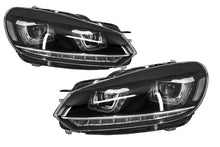 Carica l&#39;immagine nel visualizzatore di Gallery, Headlights suitable for VW Golf 6 VI (2008-2013) Golf 7 3D LED DRL U-Design LED Flowing Turning Light Chrome