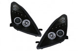 LED DRL Headlights suitable for Toyota Celica T23 (1999-2005) Angel Eyes Black