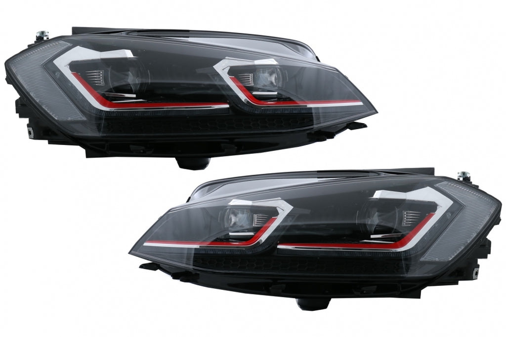 LED Headlights suitable for VW Golf 7.5 VII (2017-Up) GTI Look with Sequential Dynamic Turning Lights