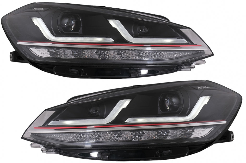 Osram Full LED Headlights LEDriving suitable for VW Golf 7.5 Facelift (2017-2020) GTI Look upgrade for Halogen with Dynamic Sequential Turning Lights