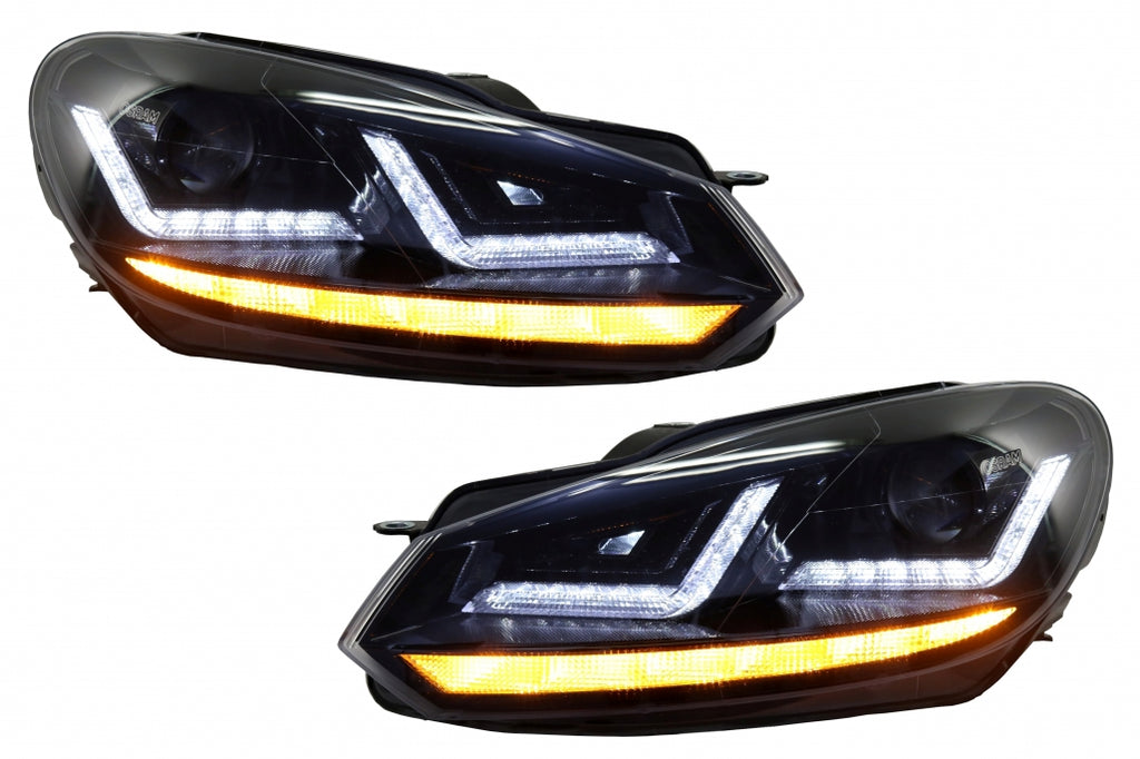 Osram Xenon Upgrade Headlights LEDriving suitable for VW Golf 6 VI (2008-2012) Black LED Dynamic Sequential Turning Lights