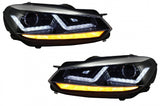 Osram Xenon Upgrade Headlights LEDriving suitable for VW Golf 6 VI (2008-2012) Chrome LED Dynamic Sequential Turning Lights