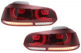 Taillights Full LED suitable for VW Golf 6 VI (2008-2013) Cherry Red R20 GTI Design (LHD and RHD)